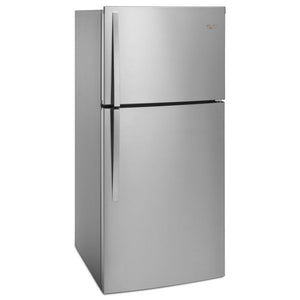 Whirlpool 19.1-cu ft Top-Freezer Refrigerator ( Monochromatic Stainless Steel )