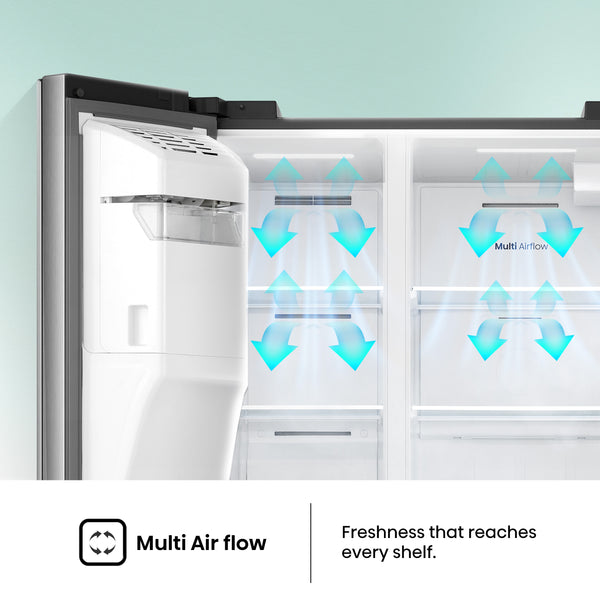 Hisense 29.1-cu ft Side-by-Side Refrigerator with Ice Maker ,Water and Ice Dispenser ( Stainless steel )