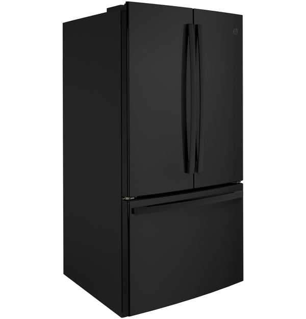 GE Standard-Depth 27-cu ft 3 -Door French Door Refrigerator with Ice Maker with Water Dispenser ( Black ) ENERGY STAR Certified