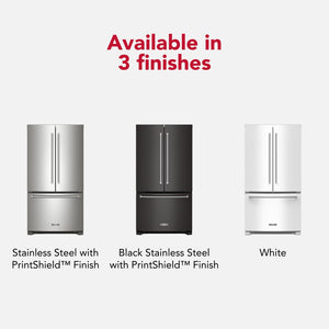 KitchenAid Counter-Depth 20-cu ft 3 -Door French Door Refrigerator with Ice Maker ( Stainless Steel ) ENERGY STAR Certified