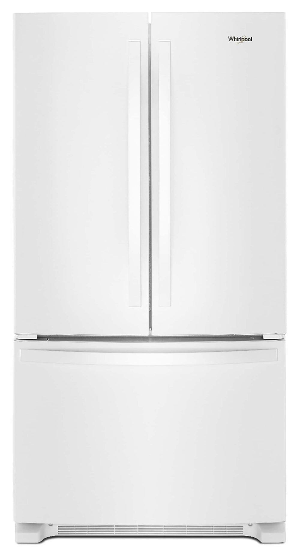 Whirlpool Counter-Depth 20-cu ft 3 -Door French Door Refrigerator with Ice Maker ( White ) ENERGY STAR Certified