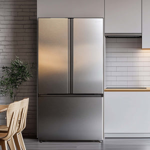 Hisense PureFlat Standard-Depth 26.6-cu ft 3 -Door French Door Refrigerator with Ice Maker with Water Dispenser ( Fingerprint resistant stainless steel ) ENERGY STAR Certified