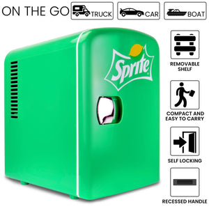 Coca-Cola Sprite 6 Can Portable 4L Cooler/Warmer 0.14-cu ft Mini Fridge ( Green )