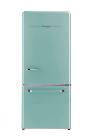 UNIQUE Classic Retro 17.7-cu ft Counter-Depth Bottom-Freezer Refrigerator with Ice Maker ( Ocean Mist Turquoise ) ENERGY STAR Certified