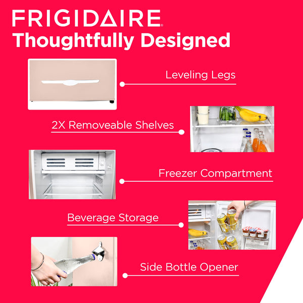 Frigidaire 3.2-cu ft Mini Fridge with Freezer ( Coral )