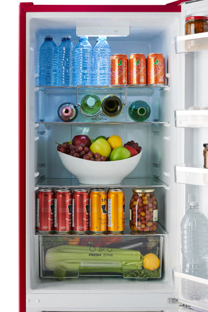 iio Retro-Mod RM1 11-cu ft Standard-Depth Bottom-Freezer Refrigerator Wine Red ) ENERGY STAR Certified