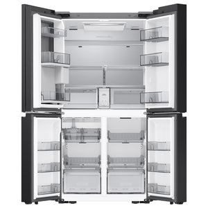 Samsung Bespoke Counter-Depth Beverage Center 23.5-cu ft 4 -Door Smart Compatible French Door Refrigerator with Dual Ice Maker with Water Dispenser and Door within Door ( Stainless Steel ) ENERGY STAR Certified