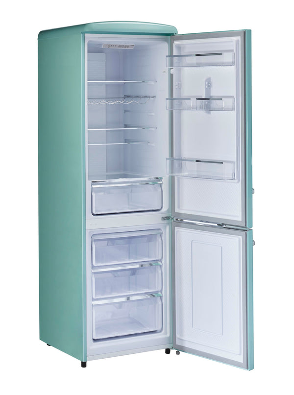 UNIQUE Classic Retro 11.7-cu ft Counter-Depth Bottom-Freezer Refrigerator Ocean Mist Turquoise ) ENERGY STAR Certified