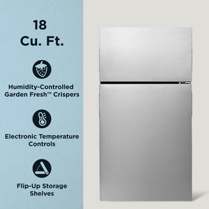 Amana 18.2-cu ft Top-Freezer Refrigerator ( Stainless Steel )