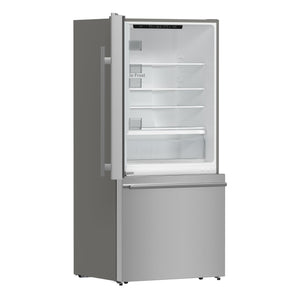 FORNO Milano Espresso 17.2-cu ft Counter-Depth Bottom-Freezer Refrigerator with Ice Maker ( Stainless steel ) ENERGY STAR Certified