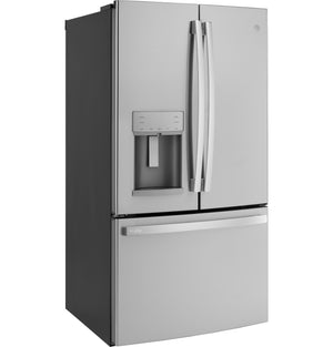 GE Profile Standard-Depth 27.8-cu ft 3 -Door French Door Refrigerator with Ice Maker with Water and Ice Dispenser and Door within Door ( Stainless Steel )