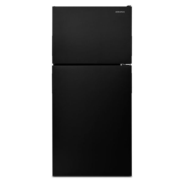 Amana 18.2-cu ft Top-Freezer Refrigerator & Electric Range Suit in Black