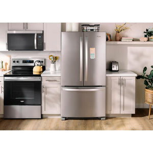 Whirlpool Counter-Depth 20-cu ft 3 -Door French Door Refrigerator with Ice Maker ( Stainless Steel ) ENERGY STAR Certified