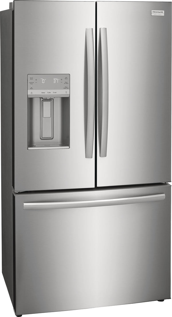 Frigidaire Gallery Counter-Depth 22.6-cu ft 3 -Door French Door Refrigerator with Dual Ice Maker with Water and Ice Dispenser ( Fingerprint Resistant Stainless Steel ) ENERGY STAR Certified