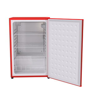 SnowLion Premium 122L Solid Door Undercounter 4.3-cu ft Mini Fridge ( Red ) Garage Ready