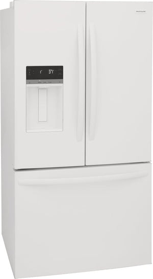 Frigidaire Standard-Depth 27.8-cu ft 3 -Door French Door Refrigerator with Ice Maker with Water and Ice Dispenser ( White ) ENERGY STAR Certified