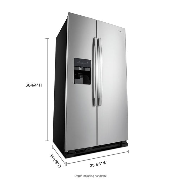 Amana 21.4-cu ft Side-by-Side Refrigerator with Ice Maker ,Water and Ice Dispenser ( Stainless Steel )