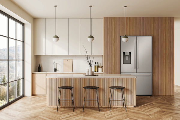 Sharp Standard-Depth 28.9-cu ft 3 -Door French Door Refrigerator with Ice Maker with Water and Ice Dispenser ( Stainless Steel ) ENERGY STAR Certified