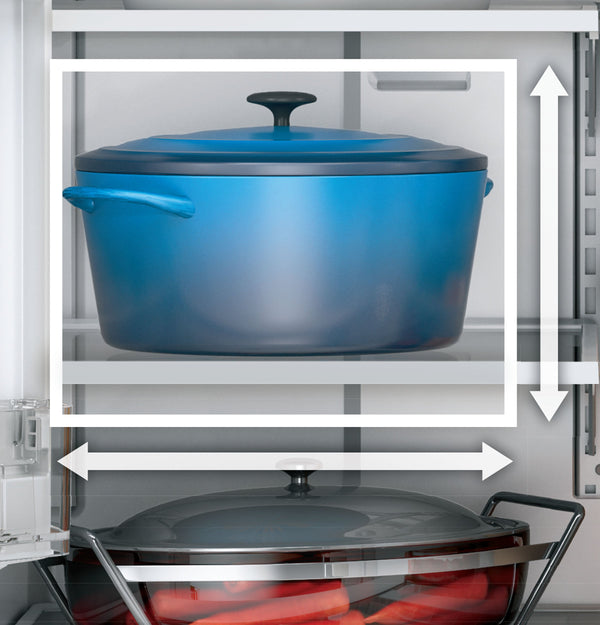 GE Counter-Depth 22.2-cu ft 3 -Door French Door Refrigerator with Ice Maker with Water and Ice Dispenser ( Slate ) ENERGY STAR Certified