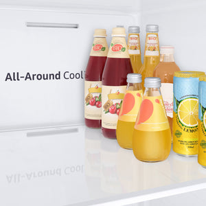 Samsung 28-cu ft Side-by-Side Refrigerator Smart Compatible with Ice Maker with Ice Dispenser ( Fingerprint Resistant Stainless Steel )