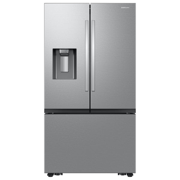 Samsung Standard-Depth Mega Capacity 30.5-cu ft 3 -Door Smart Compatible French Door Refrigerator Triple with Water and Ice Dispenser ( Fingerprint Resistant Stainless Steel ) ENERGY STAR Certified