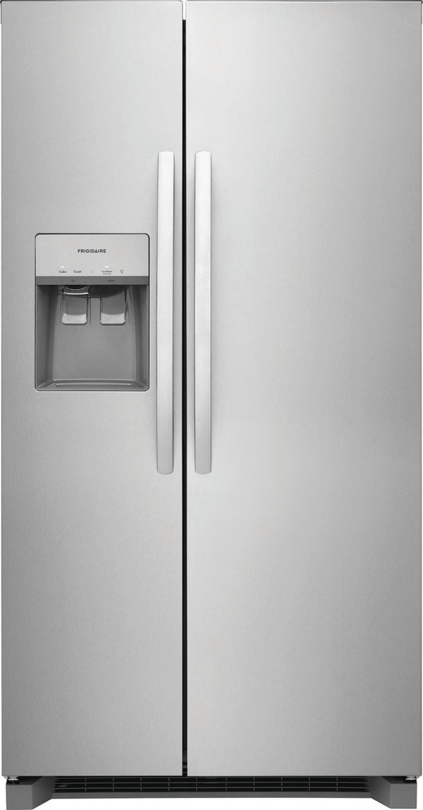 Frigidaire 22.3-cu ft Counter-Depth Side-by-Side Refrigerator with Ice Maker ,Water and Ice Dispenser ( Stainless steel )