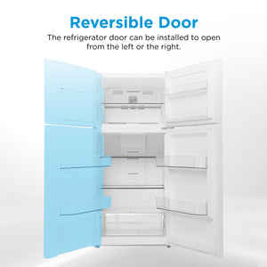 Midea Fingerprint Resistant 14.2-cu ft Counter-Depth Top-Freezer Refrigerator ( White ) Garage Ready ENERGY STAR Certified