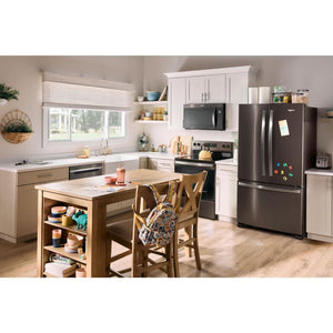 Whirlpool Counter-Depth 20-cu ft 3 -Door French Door Refrigerator with Ice Maker ( Black Stainless Steel ) ENERGY STAR Certified