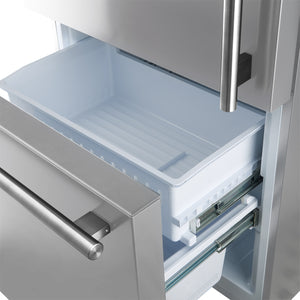 FORNO Milano Espresso 17.2-cu ft Counter-Depth Bottom-Freezer Refrigerator with Ice Maker ( Stainless steel ) ENERGY STAR Certified