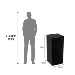 ConServ 4.5-cu ft Mini Fridge with Freezer ( Black )