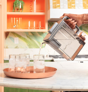 Cafe Counter-Depth 23.2-cu ft 4 -Door Smart Compatible French Door Refrigerator with Ice Maker with Water Dispenser ( Platinum Glass ) ENERGY STAR Certified