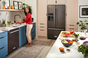 KitchenAid Standard-Depth 27-cu ft 3 -Door French Door Refrigerator with Water and Ice Dispenser ( Black ) ENERGY STAR Certified