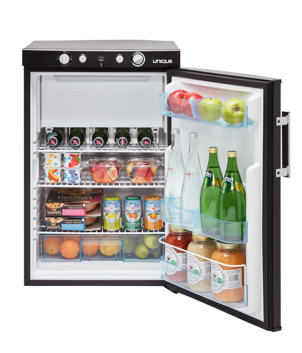 UNIQUE Off-Grid 3.4-cu ft Mini Fridge with Freezer ( Black )