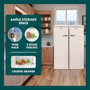 ConServ 19.42-cu ft Counter-Depth Side-by-Side Refrigerator ( Cream )