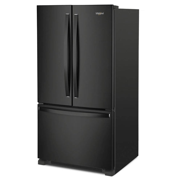 Whirlpool Counter-Depth 20-cu ft 3 -Door French Door Refrigerator with Ice Maker ( Black ) ENERGY STAR Certified