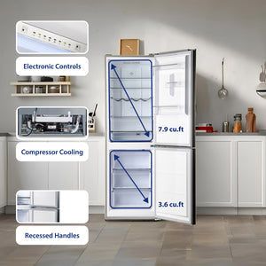 Equator Advanced Appliances 11.50-cu ft Standard-Depth Bottom-Freezer Refrigerator Stainless steel ) ENERGY STAR Certified