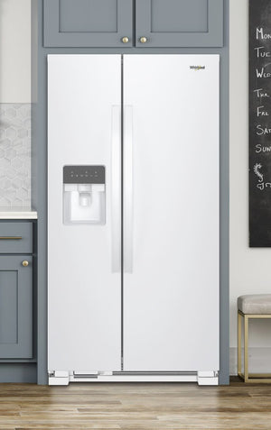 Whirlpool 21.4-cu ft Side-by-Side Refrigerator with Ice Maker ,Water and Ice Dispenser ( White ) ENERGY STAR Certified
