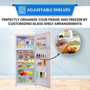 ConServ 18-cu ft Counter-Depth Top-Freezer Refrigerator with Ice Maker ( Cream )