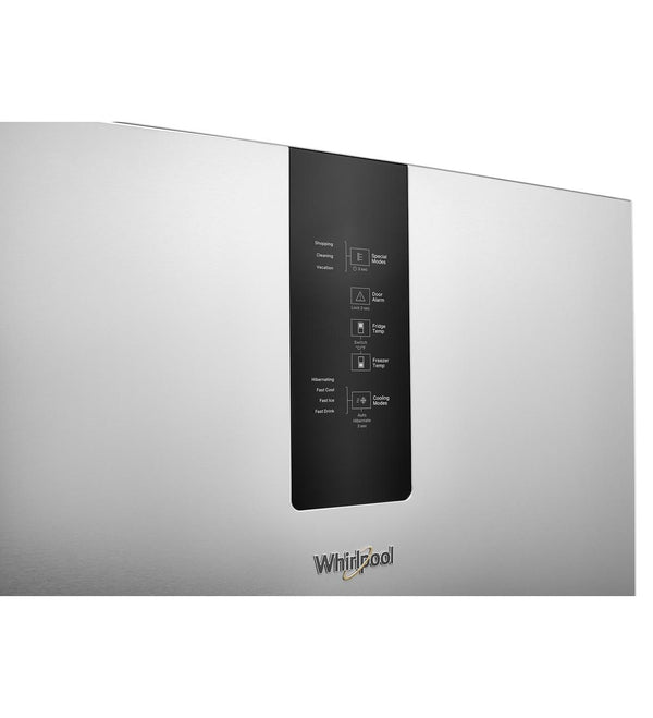 Whirlpool Garage-Ready 12.9-cu ft Counter-Depth Bottom-Freezer Refrigerator Ice Maker Optional (sold separately) ( Fingerprint Resistant Stainless Finish ) Garage Ready ENERGY STAR Certified