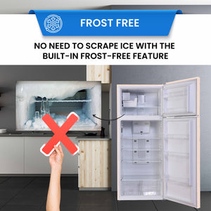 ConServ 18-cu ft Counter-Depth Top-Freezer Refrigerator with Ice Maker ( Cream )