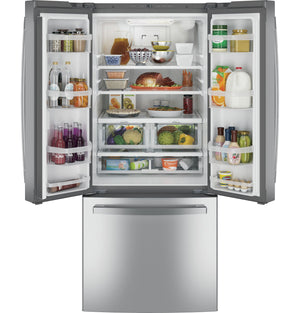 GE Standard-Depth 20.8-cu ft 3 -Door French Door Refrigerator with Ice Maker ( Stainless Steel ) ENERGY STAR Certified