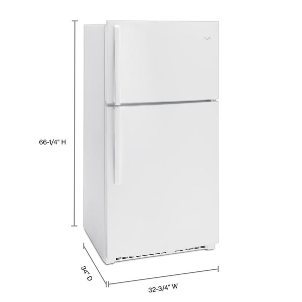 Whirlpool 21.3-cu ft Top-Freezer Refrigerator ( White ) ENERGY STAR Certified