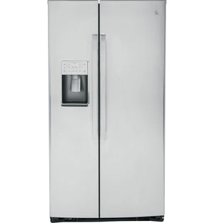 GE Profile 21.9-cu ft Counter-Depth Side-by-Side Refrigerator with Ice Maker ,Water and Ice Dispenser ( Stainless Steel )