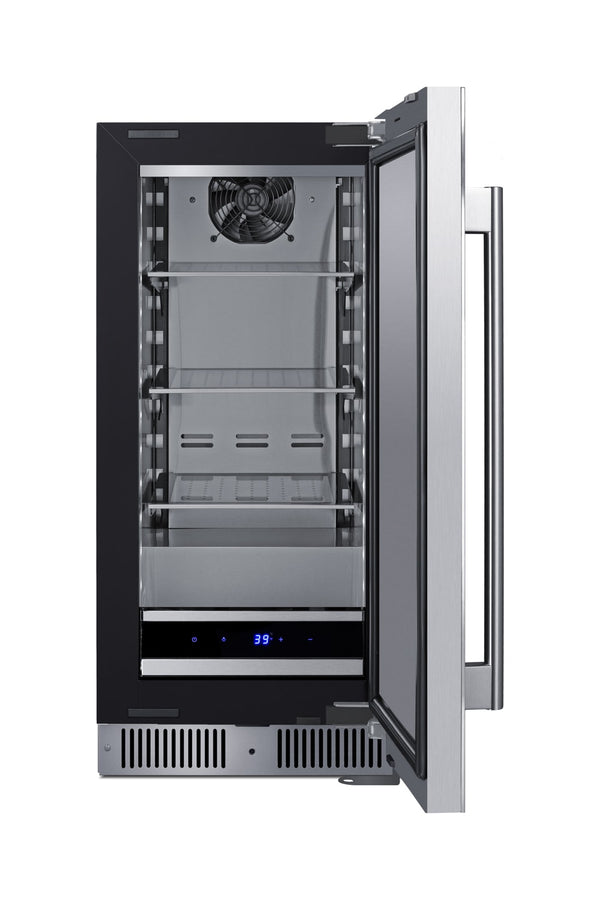 Summit Appliance 1.72-cu ft Built-In Mini Fridge ( Stainless steel door and black cabinet )