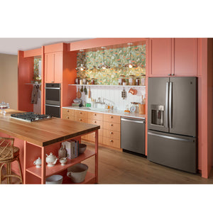 GE Standard-Depth 27.8-cu ft 3 -Door French Door Refrigerator with Ice Maker with Water and Ice Dispenser ( Slate ) ENERGY STAR Certified