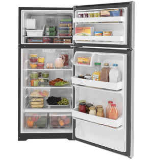 GE 16.6-cu ft Top-Freezer Refrigerator with Ice Maker ( Stainless Steel ) ENERGY STAR Certified