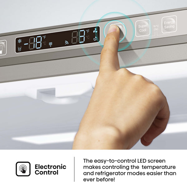 Hisense PureFlat Standard-Depth 26.6-cu ft 3 -Door French Door Refrigerator with Ice Maker with Water Dispenser ( Fingerprint resistant stainless steel ) ENERGY STAR Certified