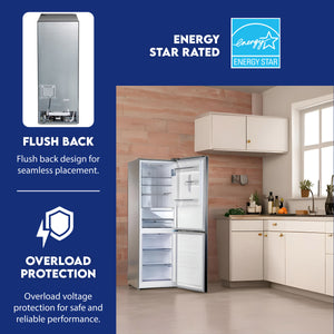 Equator Advanced Appliances 11.50-cu ft Standard-Depth Bottom-Freezer Refrigerator Stainless steel ) ENERGY STAR Certified
