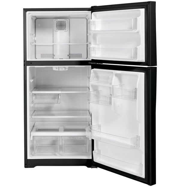 GE 19.1-cu ft Top-Freezer Refrigerator ( Black ) ENERGY STAR Certified