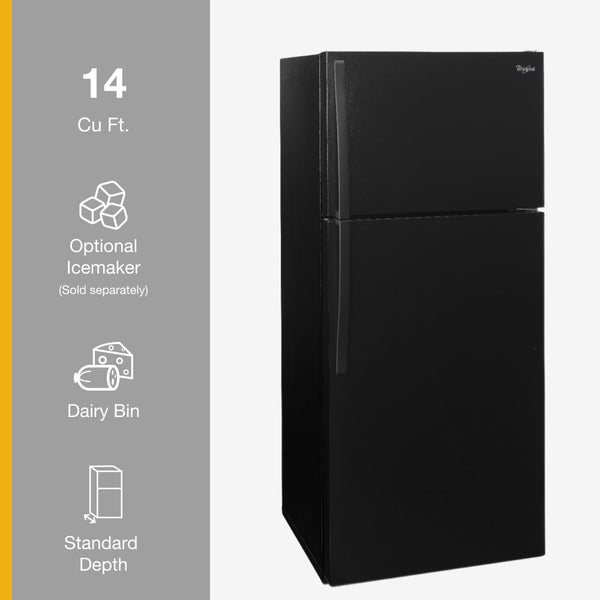 Whirlpool 14.3-cu ft Top-Freezer Refrigerator ( Black )